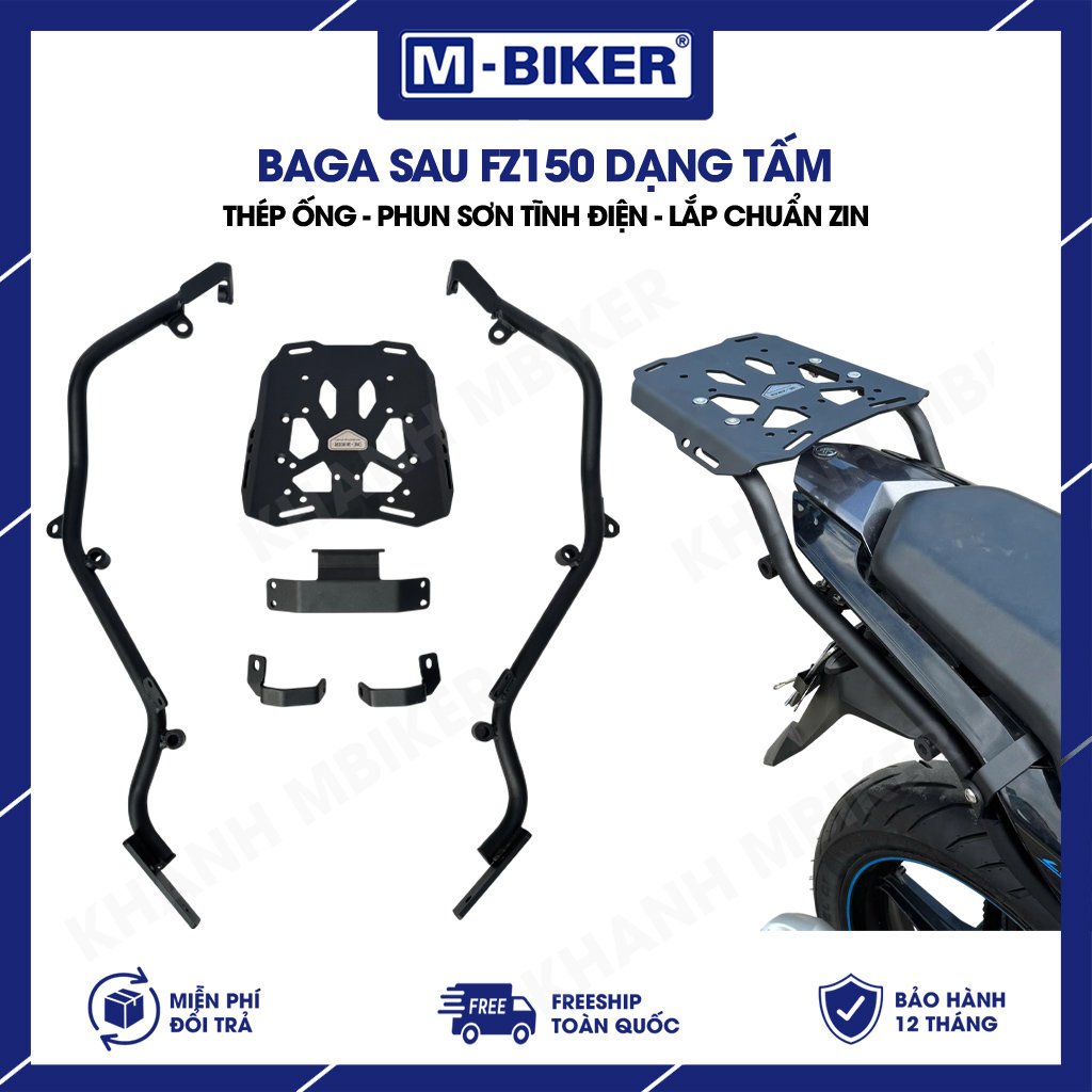 [M-Biker] Baga FZ150 - Baga Yamaha FZ150 bằng thép - uốn CNC, phun sơn tĩnh điện - Lắp chuẩn zin - C