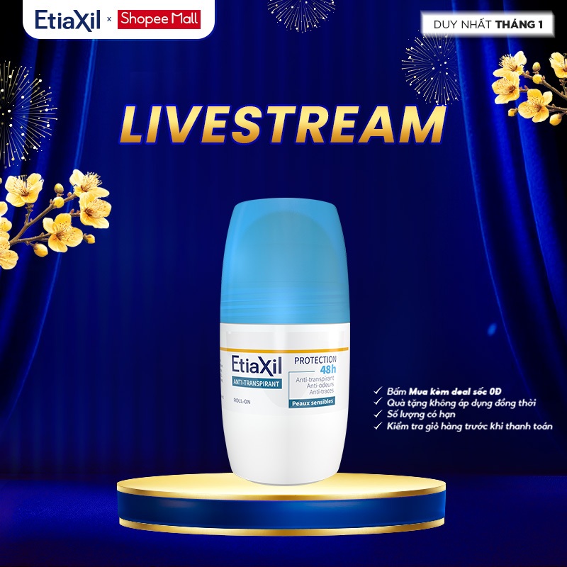 [ETIAXIL] Lăn Khử Mùi Etiaxil Bảo Vệ Kép Nắp Xanh 50ml