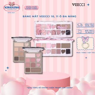   HỎA TỐC  VEECCI Bảng Mắt 10 ô mini 11 ô VEECCI Phấn Mắt Hồng Nhũ Lâu Dài Mịn Dễ Tán MINI 4.2g XINGXINGBEAUTY 