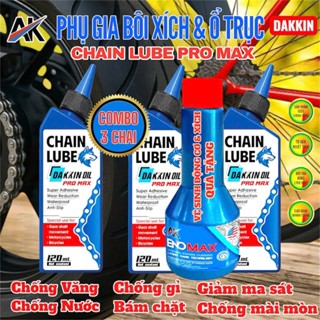 COMBO 3 CHAI PHỤ GIA BÔI XÍCH VÀ Ổ TRỤC CHAIN LUBE PROMAX - ĐẦU SÓI XANH 120ML
