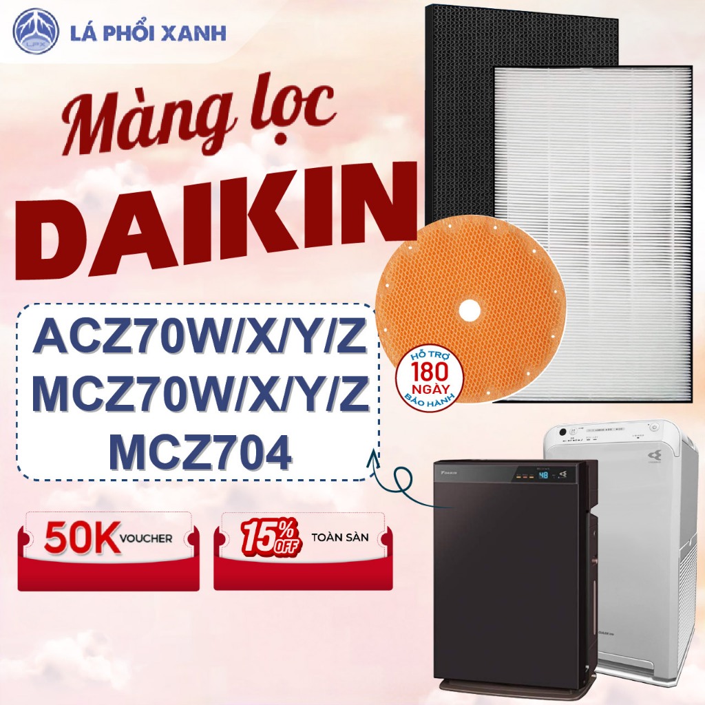 Màng lọc không khí Daikin ACZ70W/X/Y/Z  MCZ70W/X/Y/Z MCZ704 - Màng Hepa, màng than thay thế cho máy 