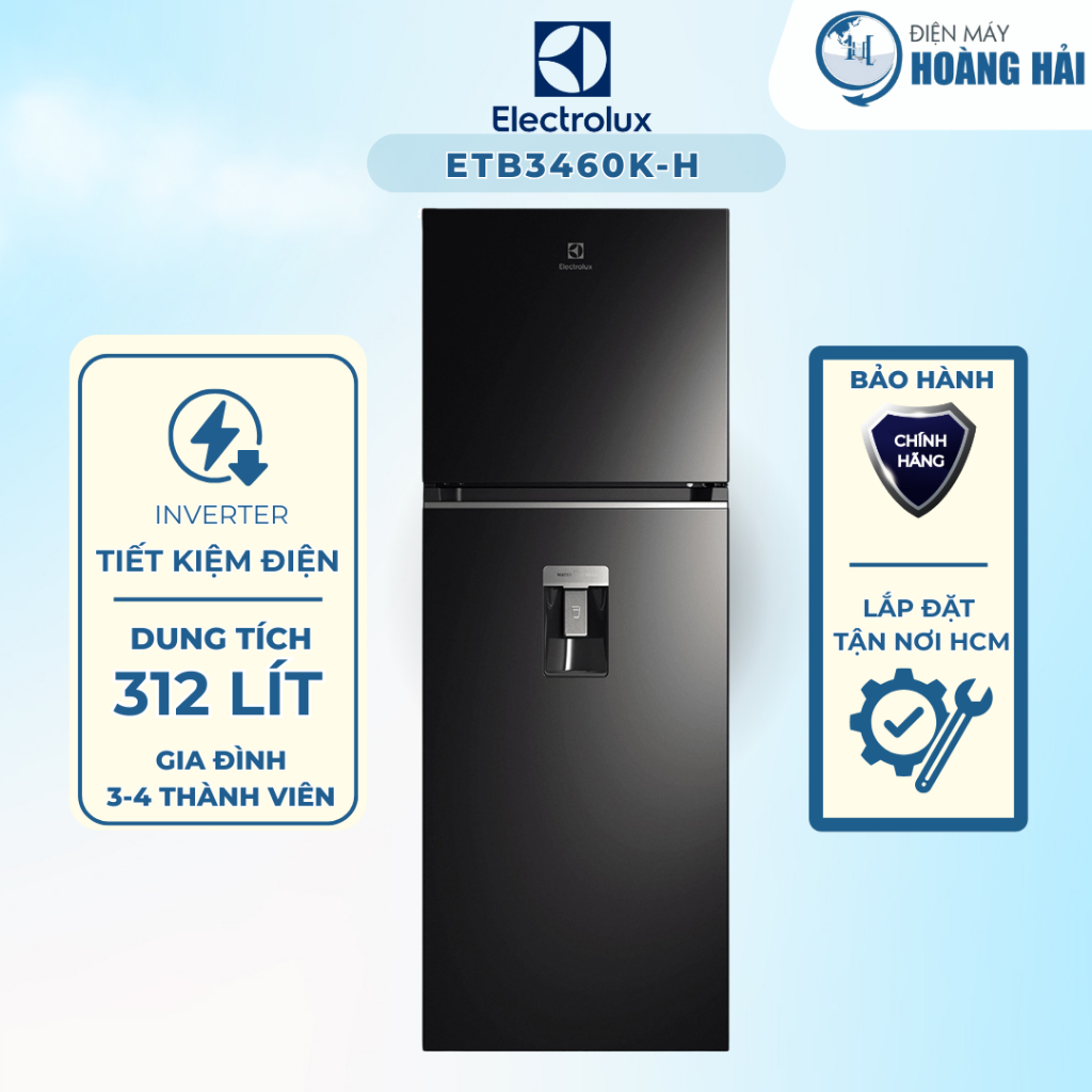 ETB3460K-H - Tủ lạnh Electrolux Inverter 312 Lít ETB3460K-H - Chính Hãng