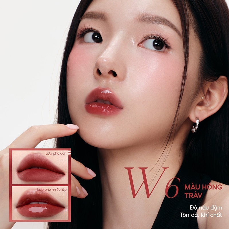 [Daily] Son môi hai đầu Mooekiss, thiết kế hai đầu, đa năng, mờ và bóng W1 2 dung tích 3.1g và 1.5g | BigBuy360 - bigbuy360.vn