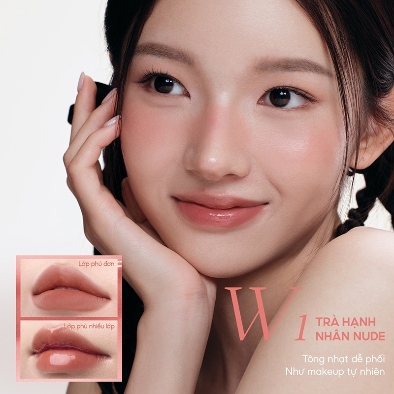 [Daily] Son môi hai đầu Mooekiss, thiết kế hai đầu, đa năng, mờ và bóng W1 2 dung tích 3.1g và 1.5g | BigBuy360 - bigbuy360.vn