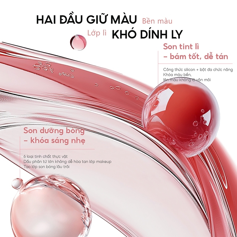 [Daily] Son môi hai đầu Mooekiss, thiết kế hai đầu, đa năng, mờ và bóng W1 2 dung tích 3.1g và 1.5g | BigBuy360 - bigbuy360.vn