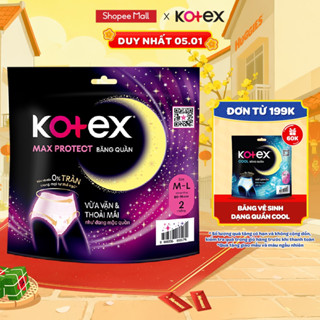  Băng vệ sinh Kotex đêm dạng quần cỡ M L & L XL 2 quần gói và M L 5 miếng 