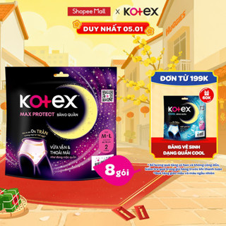 Combo 8 gói BVS Kotex Ban Đêm dạng quần cỡ M L  XL 2 miếng 