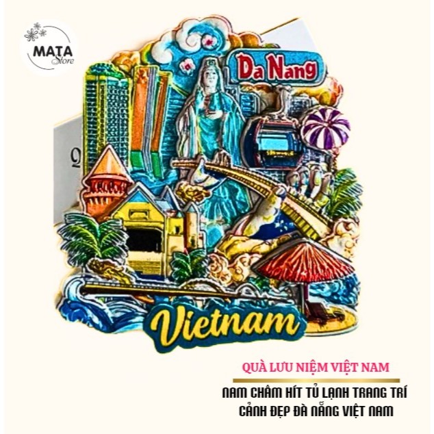 Quà lưu niệm Đà Nẵng nam châm hít (fridge magnet) hình ảnh địa danh Đà Nẵng Matastore