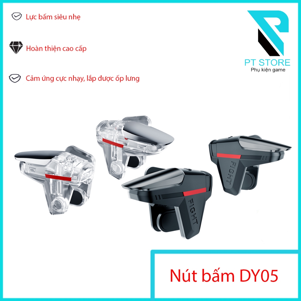 Nút bấm chơi game cao cấp DY05 - Trigger cao cấp - Lực bấm nhẹ nhạy mượt - Lắp được ốp lưng