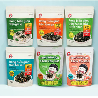  Combo 4 gói rong biển giòn trộn vị O'food gói 40g ăn vặt trộn cơm 