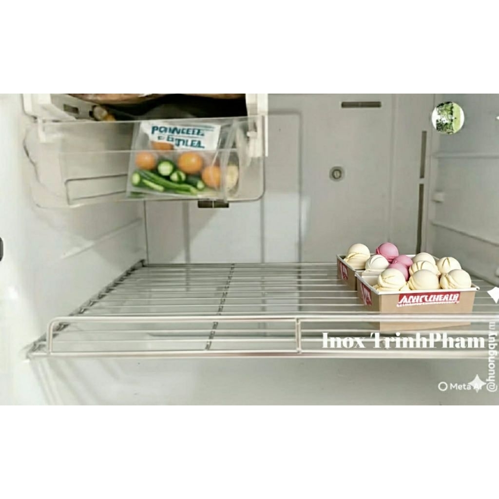 Khay chia ngăn tủ lạnh có thanh chặn- tấm chắn tủ lạnh- vách ngăn tủ lanh- giá tủ lạnh inox 304 làm 