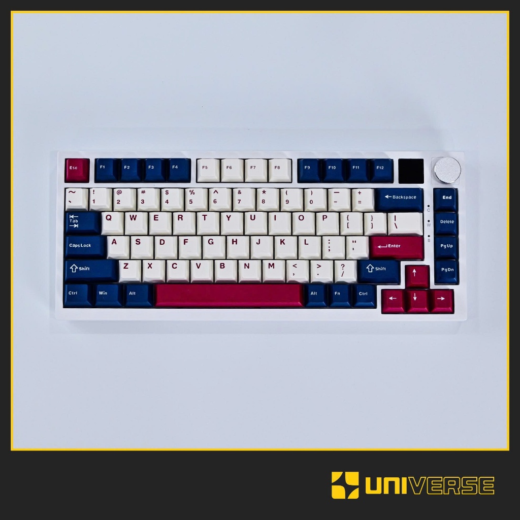 Keycap Metal Heart Dark Xanh Đỏ Trắng- Keycap PBT Cherry Profile Keycap Doubleshot 126 Nút Bàn Phím 