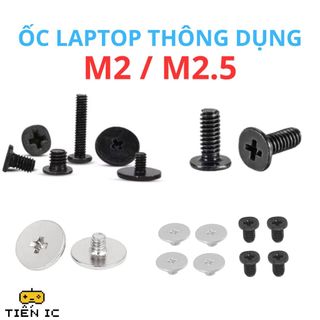 Combo 10 Ốc Laptop Thông Dụng M2 / M2.5 - Đầy Đủ Size, Màu Đen/Trắng - Thay Thế Vỏ, Bản Lề, Linh Kiện Laptop - TIẾN IC