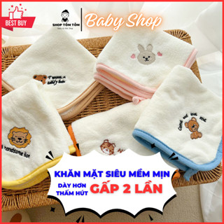 Combo 5 Cái Khăn Mặt Cho Bé Mềm Mịn Chất Liệu Bông Thấm Hút Tốt và An Toàn Cho Da
