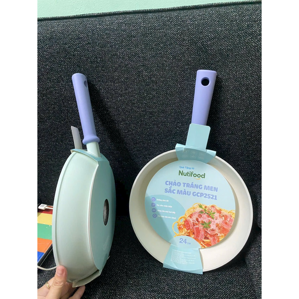 CHẢO GREENCOOK 24CM QUÀ TẶNG SỮA NUTIFOOD