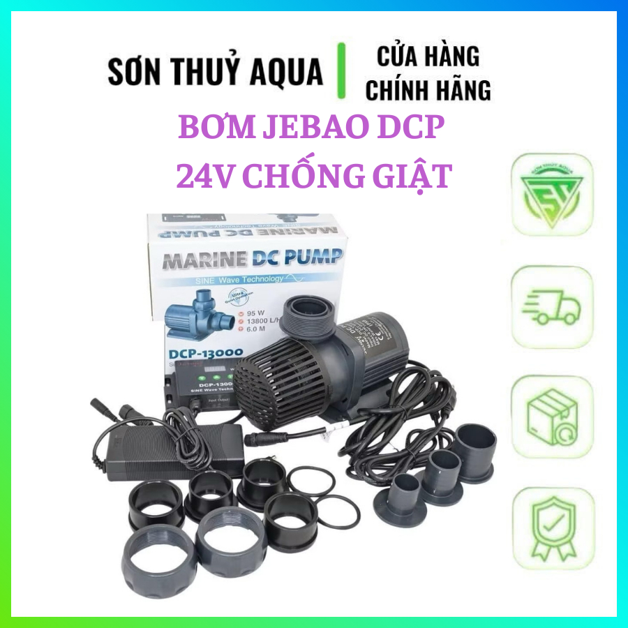 Máy bơm JEBAO DCP - 24V CHỐNG GIẬT - CHỐNG DÒ ĐIỆN - SIÊU ÊM - CHỈNH CÔNG SUẤT