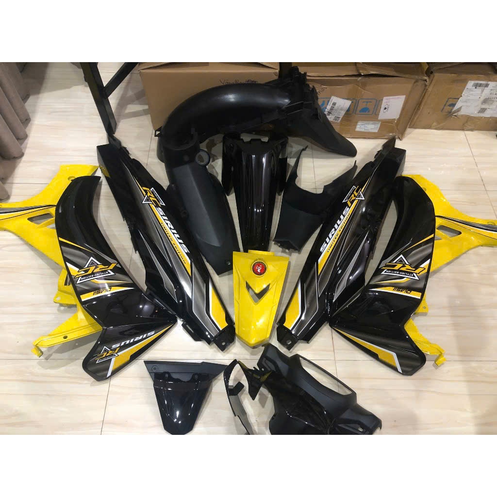 dàn áo sirius 50-110cc VÀNG ĐEN tặng kèm tem siêu chất