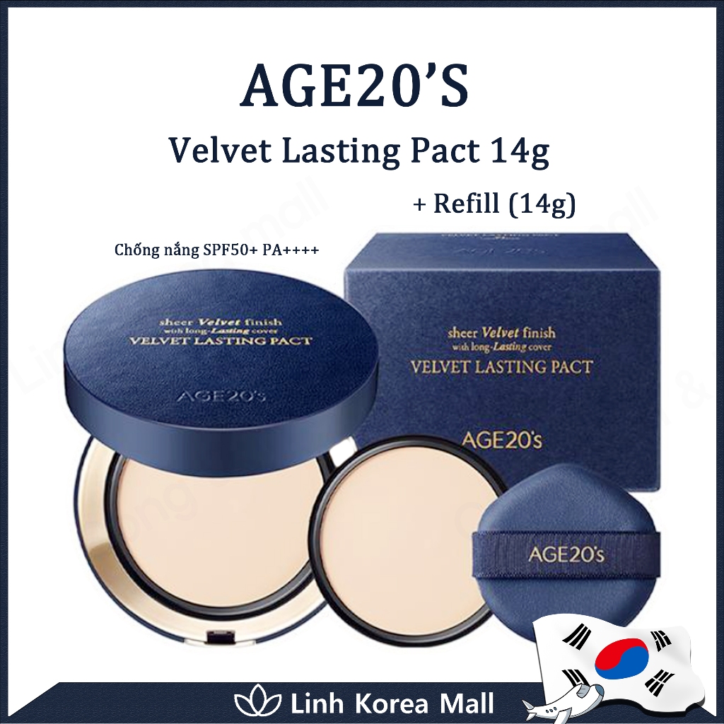 [AGE20s] Phấn Tươi AGE20's Velvet Lasting Pact Màu mới 14g + Refill 14g