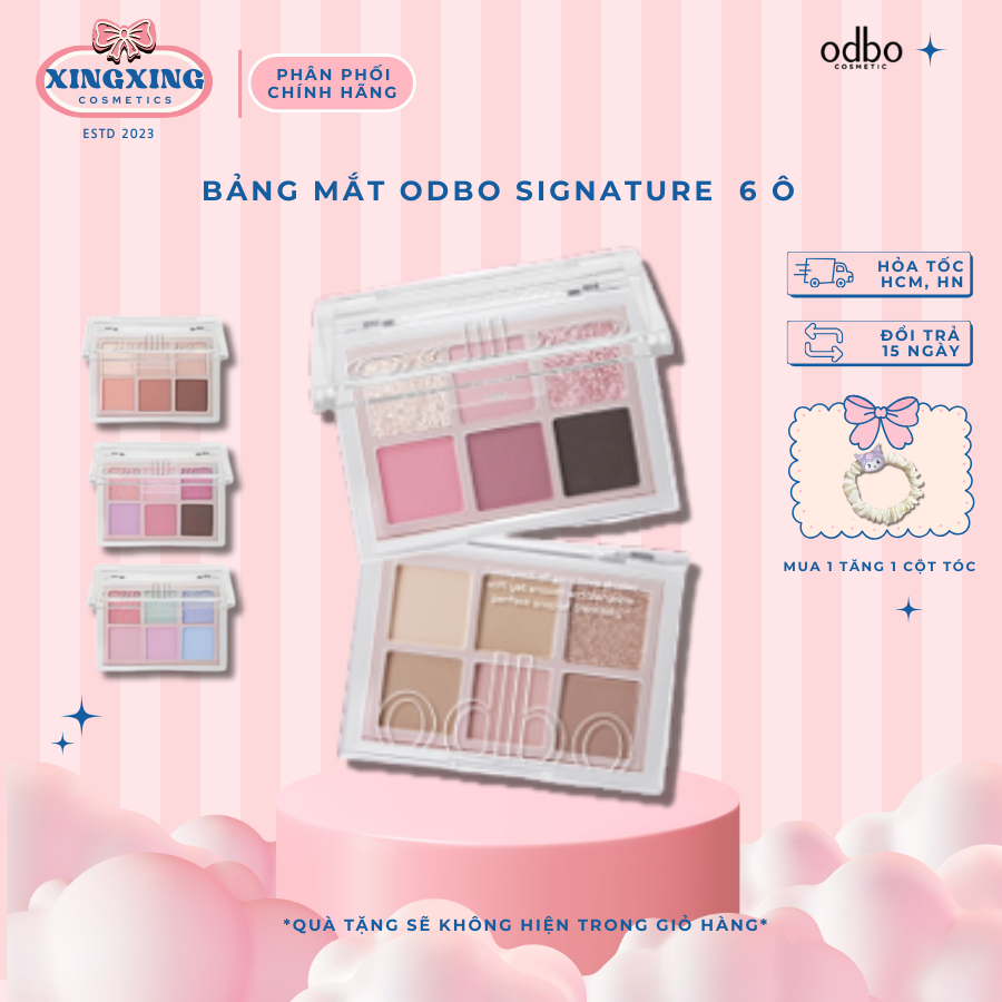 [HỎA TỐC] Bảng Phấn Mắt 6 Ô Odbo Signature Eyeshadow Palette OD276 XINGXINGCOSMETICS