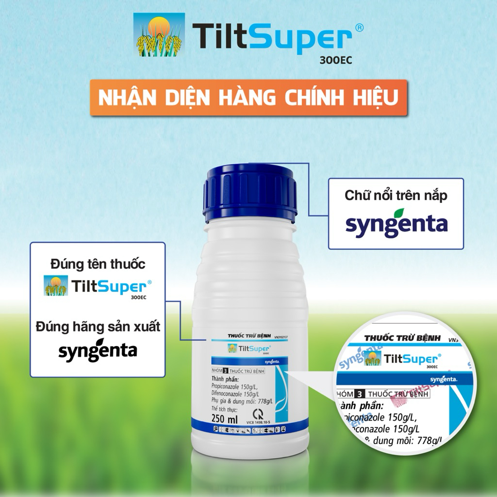 Tilt Super® 300EC Chính hãng Syngenta Việt Nam Chai 250ml