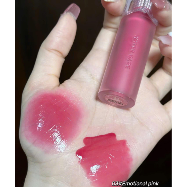Son Tint Bóng Peripera 03 Hồng Baby, Son Peripera Water Bare Tint 03 Emotional Pink