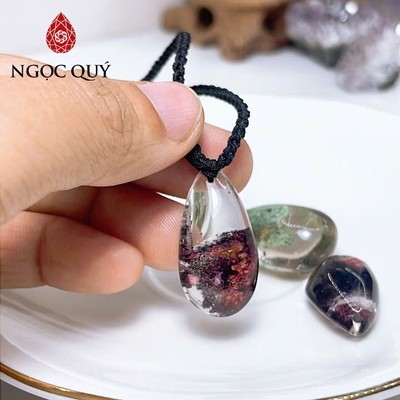Dây chuyền thạch anh - Dây chuyền giọt nước thạch anh ưu linh đa sắc - Ngọc quý