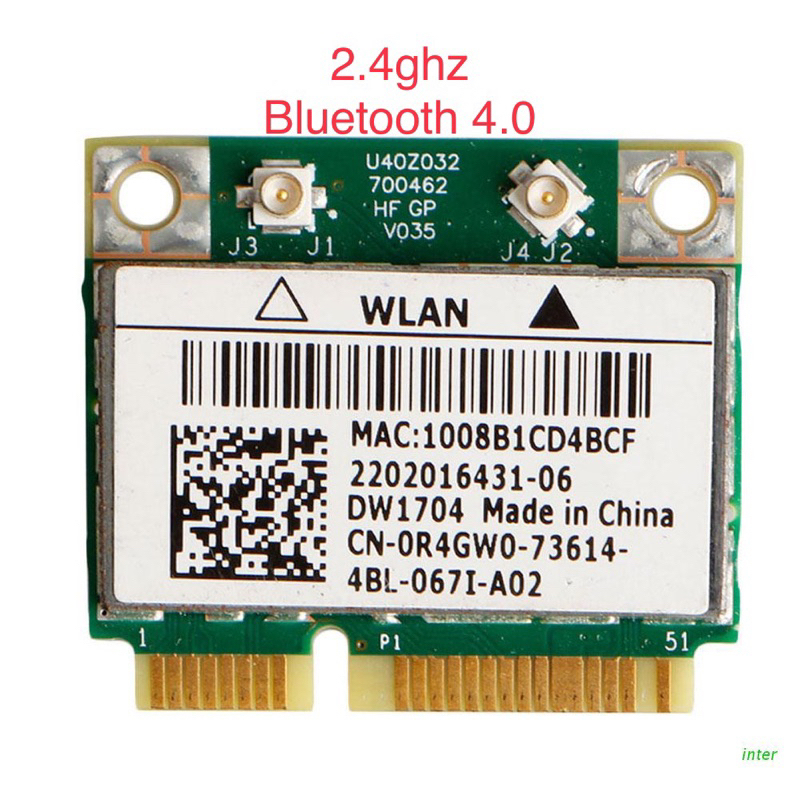 DELL Wireless DW1705 WLAN WiFi 802.11b/g/n+Bluetooth 4.0