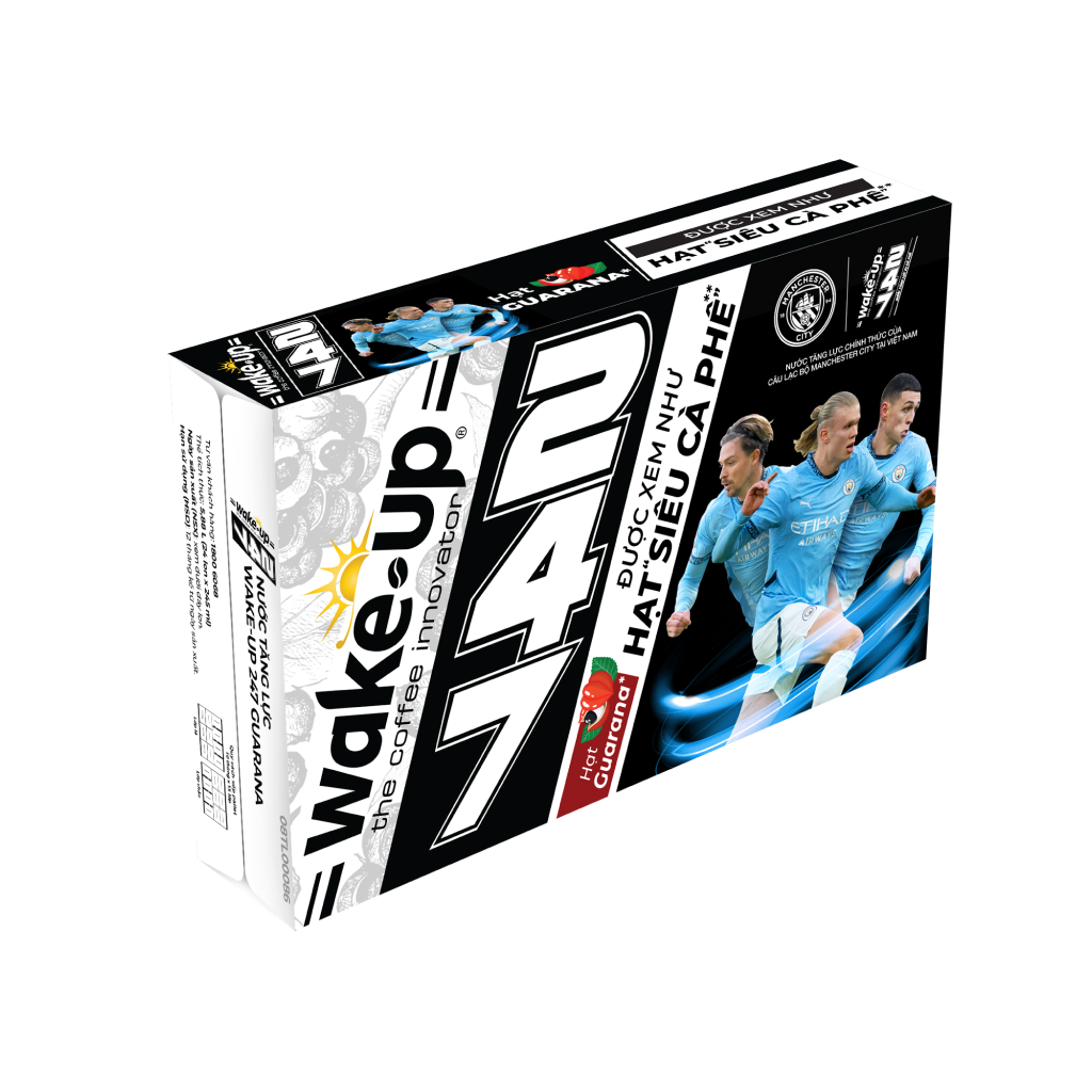 THÙNG 24 LON NƯỚC TĂNG LỰC WAKE-UP 247 GUARANA  AMAZON