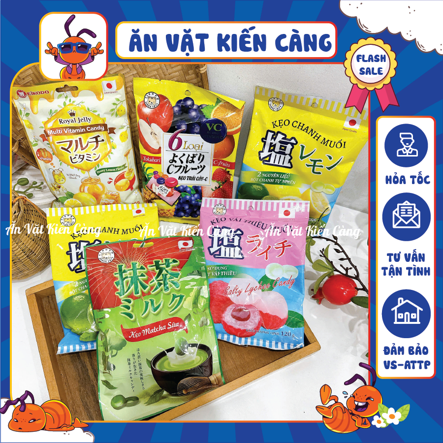 Kẹo ngậm trái cây các vị Eikodo Nhật Bản - Kẹo Eikodo bộ 5 vị thơm ngon
