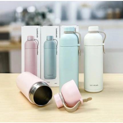 LocknLock Bình Giữ Nhiệt Belt Bottle 490ml LHC4267 Nhiều Màu Thiết Kế Tiện Lợi Có Quai Xách