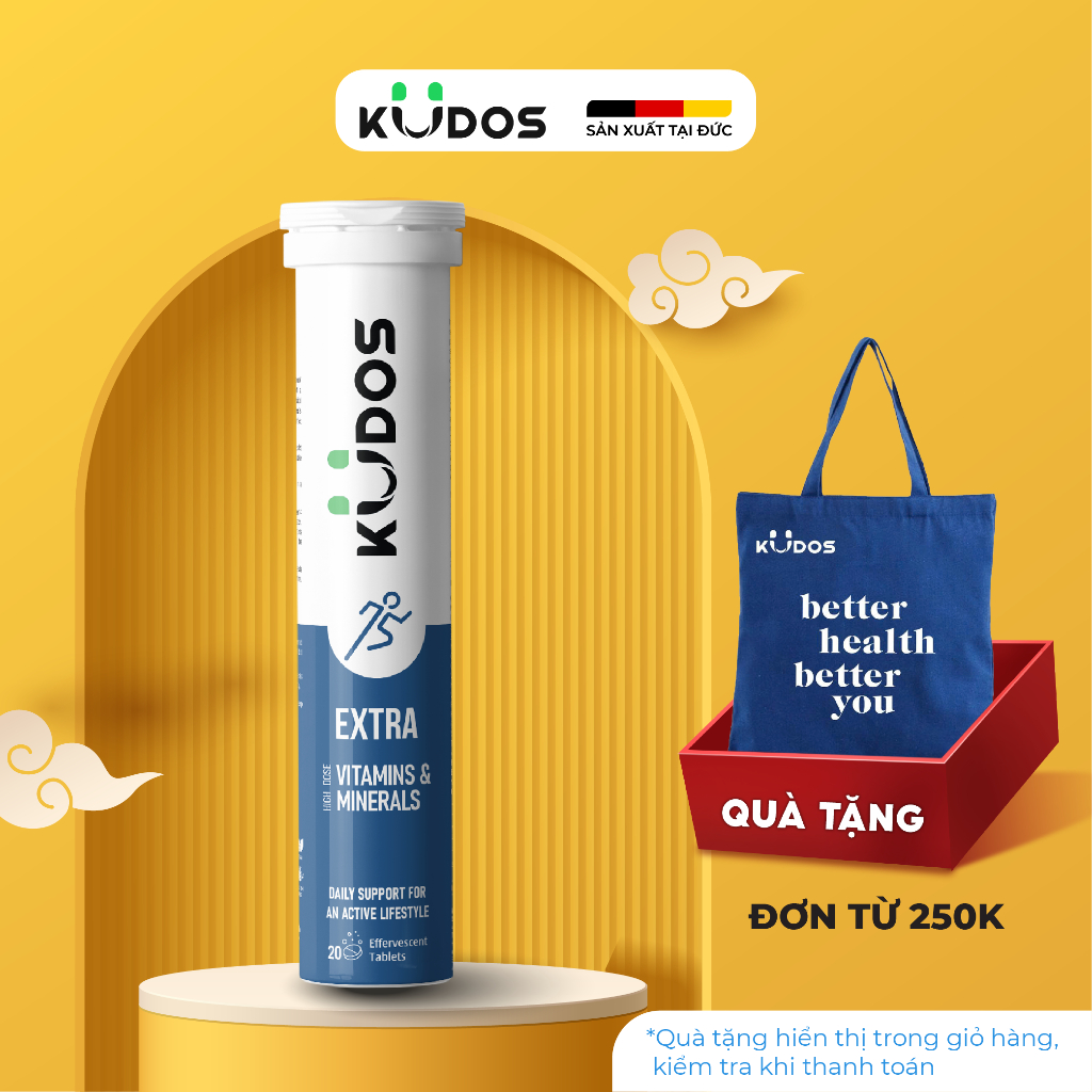 Thực phẩm bảo vệ sức khỏe KUDOS EXTRA HIGH DOSE VITAMINS & MINERALS (20 viên/tuýp)