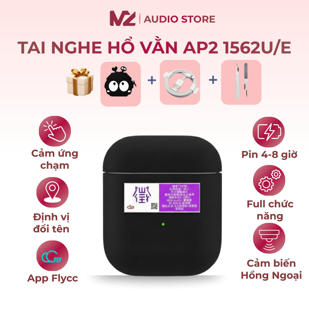 Tai nghe bluetooth hổ vằn gen 2 - chip 1562E-1562U, pin 8h, kết nối mọi thiết bị, đổi tên, định vị M