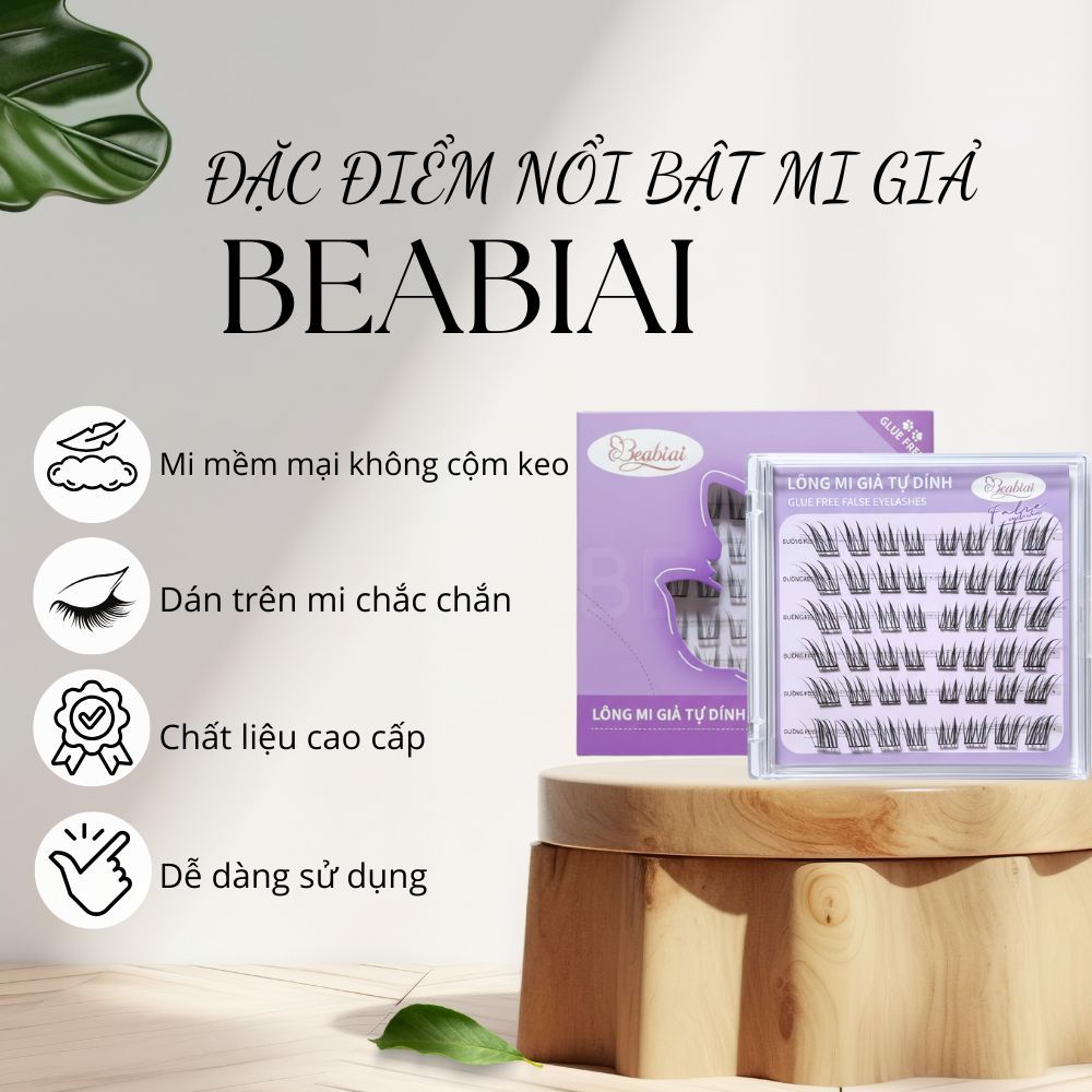 Ảnh 2 của Lông mi giả tự dính BEABIAI không cần keo, dễ gắn, mô phỏng tự nhiên cụm đơn phân đoạn