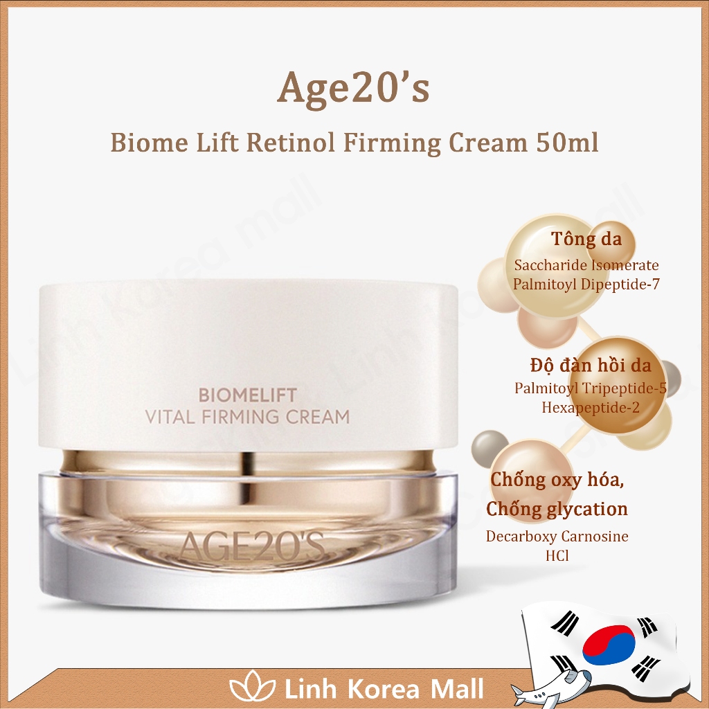 Kem Dưỡng Retinol AGE20’S Biome Lift Retinol Firming Cream 50ml