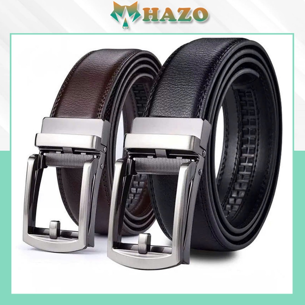 Thắt Lưng Dây Nịt Da Nam Mặt Khóa Tự động Thông Minh Cao cấp 608 Siêu Bền Thiết kế độc đáo sang trọng