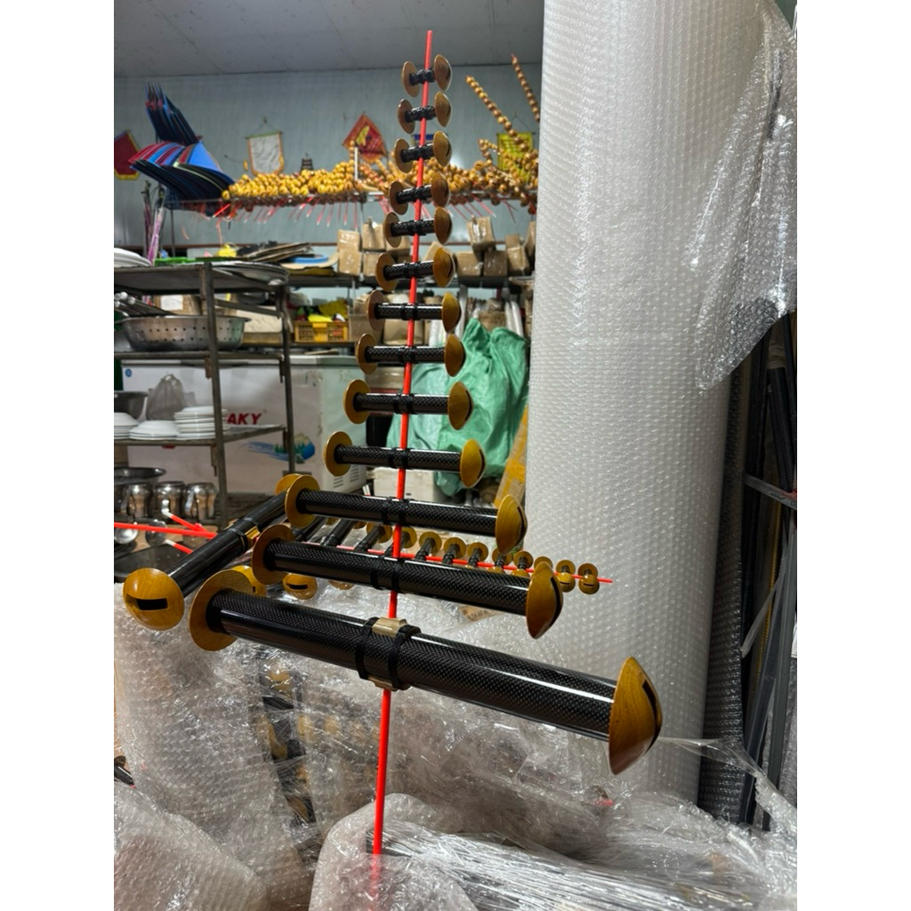 Sáo Diều ống Cacbon Vip D40/13 quả âm Bò và Hoà Còi phụ kiện diều xuyên không