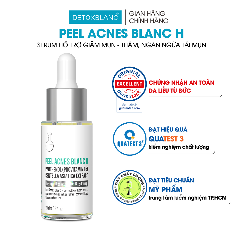 SERUM MỤN PEEL ACNES BLANC - H  DETOX BLANC(hỗ trợ mụn ẩn,viem, thâm..)