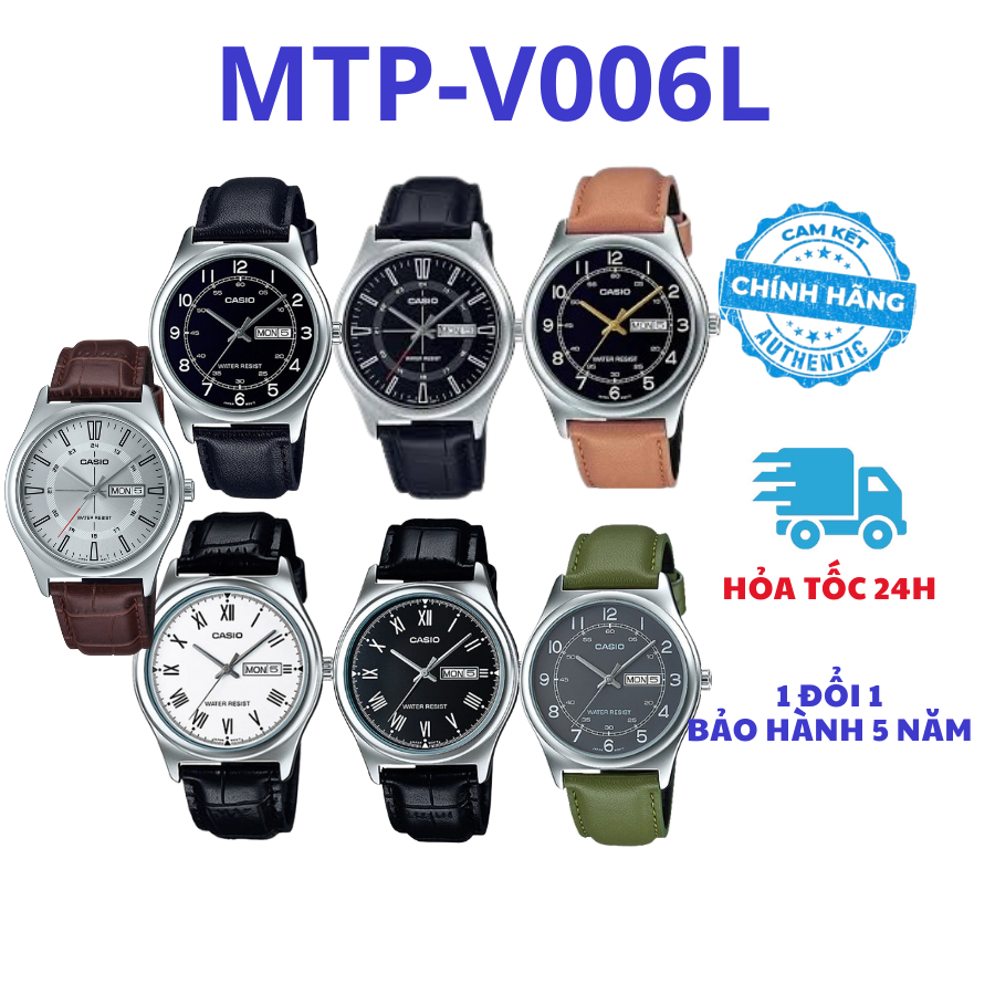 Đồng hồ nam sang trọng, chống nước [MTP-V006L Full màu]