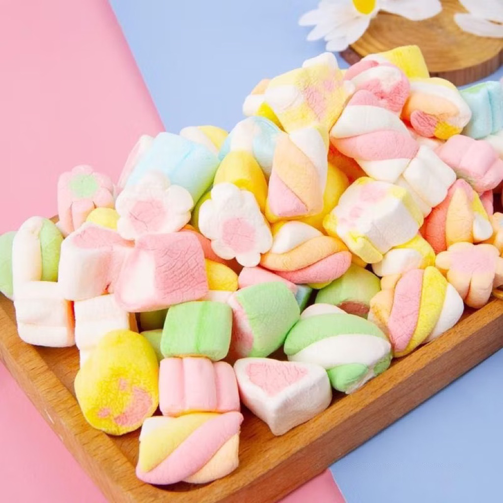 Sỉ- Túi 1kg Kẹo Bông Gòn Marshmallow, Kẹo Xốp Bông Sữa MIX Vị , Kẹo Marshmallow Thái Lan Ngọt Ngào, 