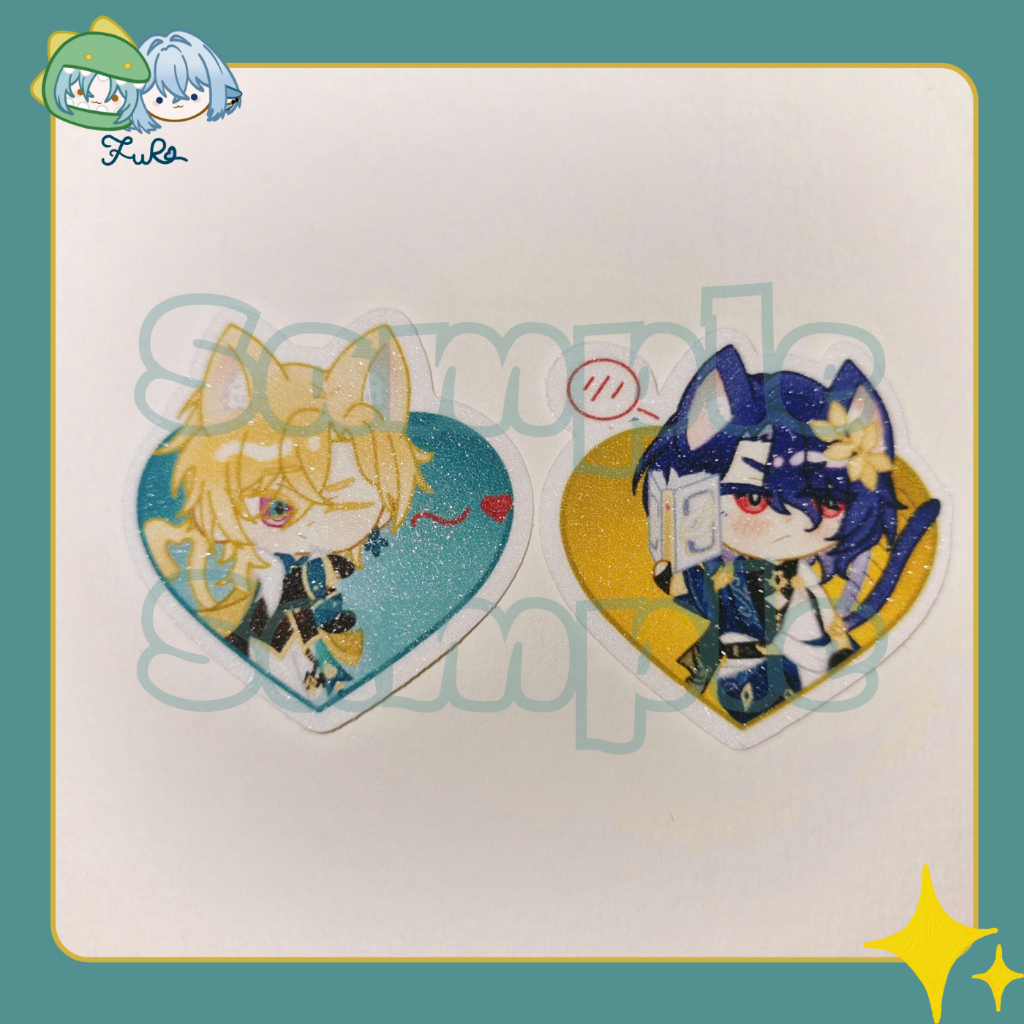 Sticker Dr Ratio x Aventurine  - Sticker die-cut cán kim tuyến Bling Bling - Sticker Honkai Star Rai