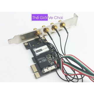 Adapter Chuyển Card WiFi BCM94360CS2 / CS / CD – Chuẩn PCIe x1, Hỗ Trợ Hackintosh Full Airdrop