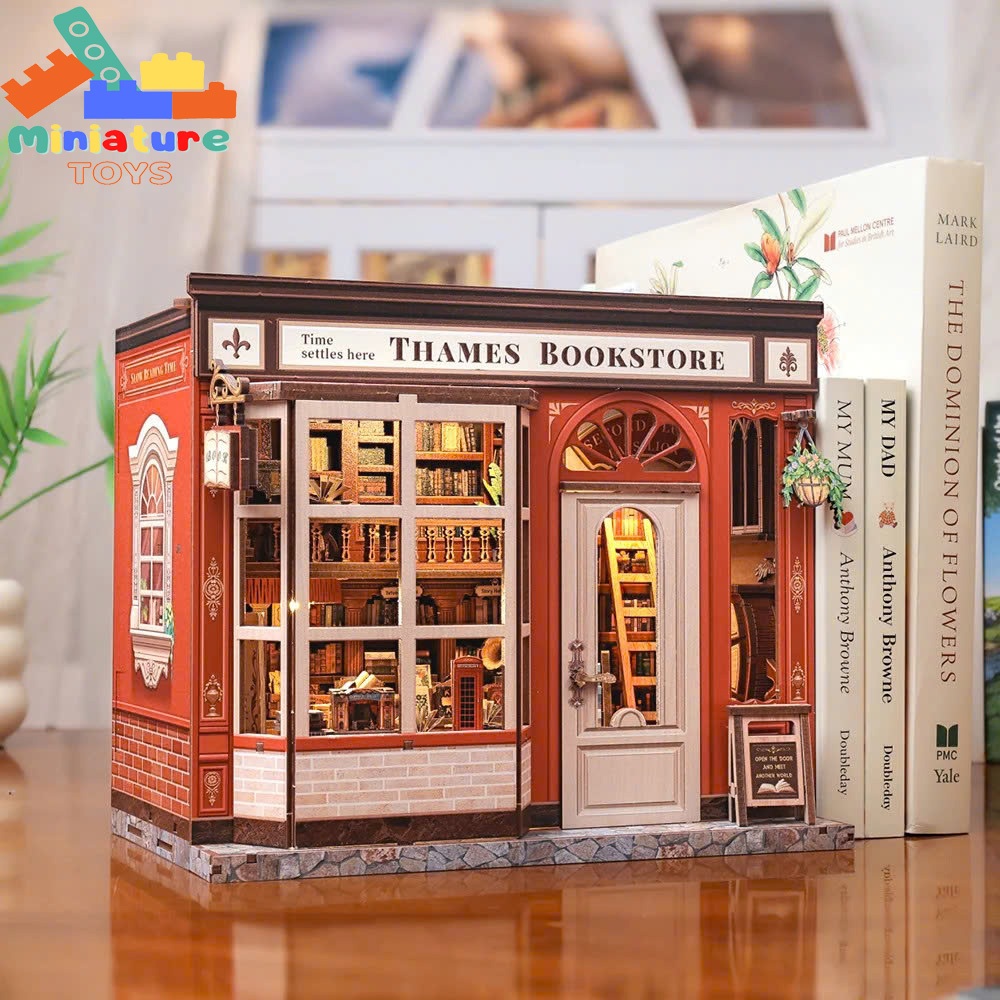 Nhà búp bê gỗ DIY Cutebee bằng gỗ tự lắp ghép | Thames Bookstore Quà tặng trang trí sáng tạo tự làm