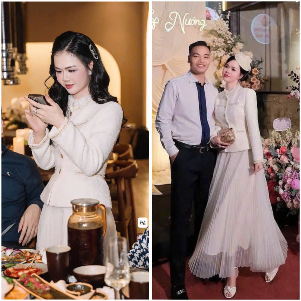 Sét dạ nữ sét dạ trắng sét dạ HT cao cấp 2 món áo dạ kèm chân váy siêu xinh shop HN DESIGN