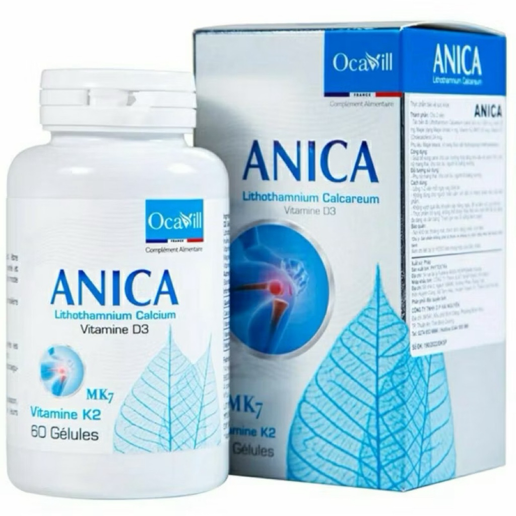 Viên uống Anica Ocavill bổ sung Canxi và Vitamin D3 (60 viên)