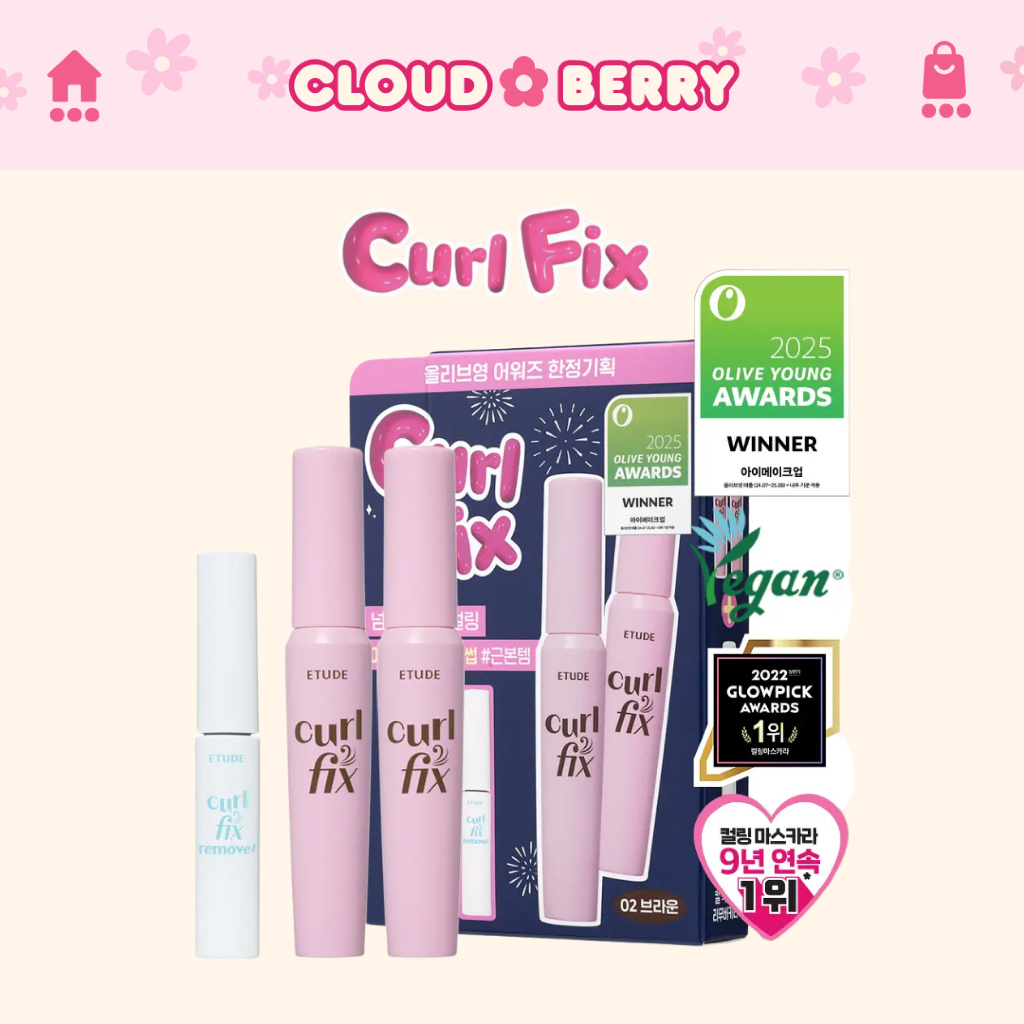 Set Mascara Etude Curl Fix Mascara Phiên bản giới hạn Tặng Kèm Mini Remover Mascara