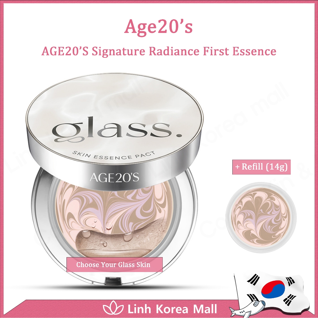 [AGE20s] Phấn Tươi Dưỡng Ẩm AGE20's Glass Skin Essence Pact Glow 12.5g + Refill 12.5g