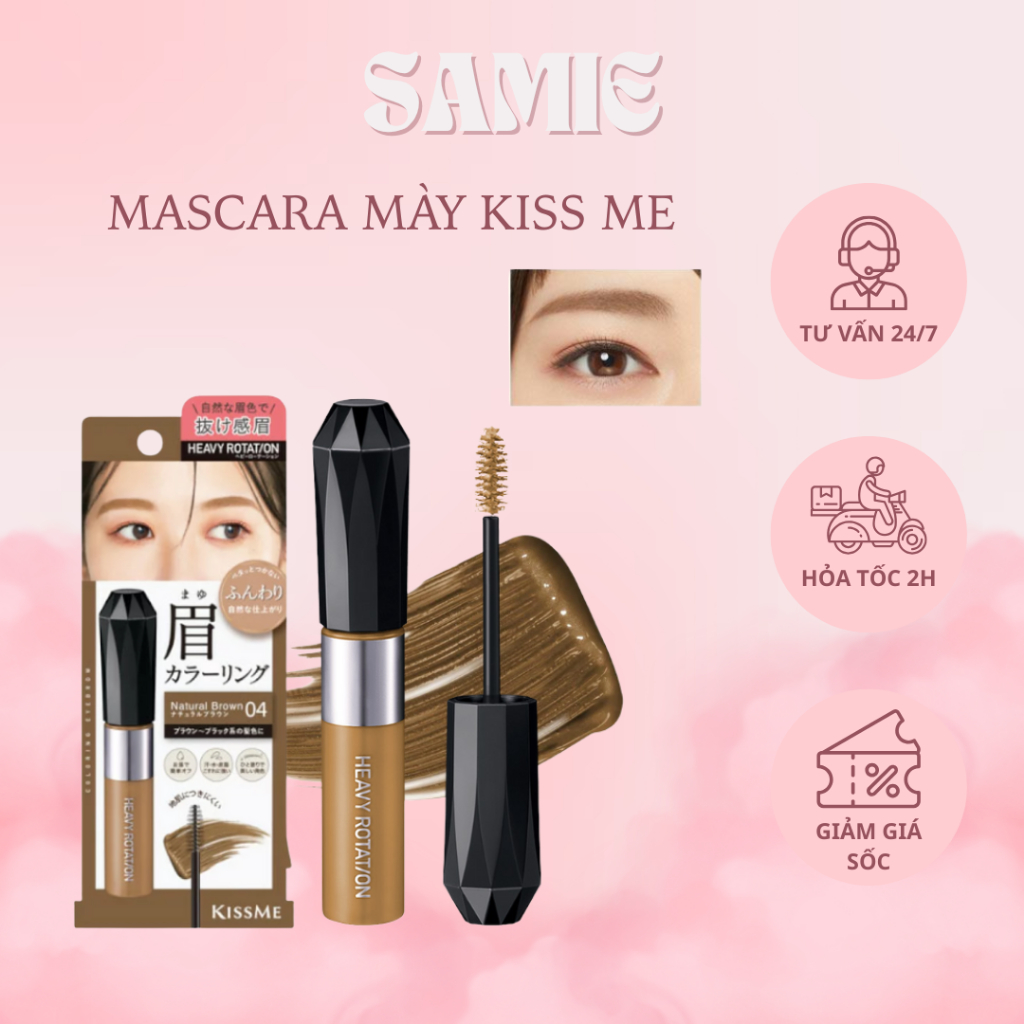 Mascara Chải Đổi Màu Lông Mày Chống Lem Trôi Ex Kissme Heavy Rotation Coloring Eyebrow 8g - Samie.Co