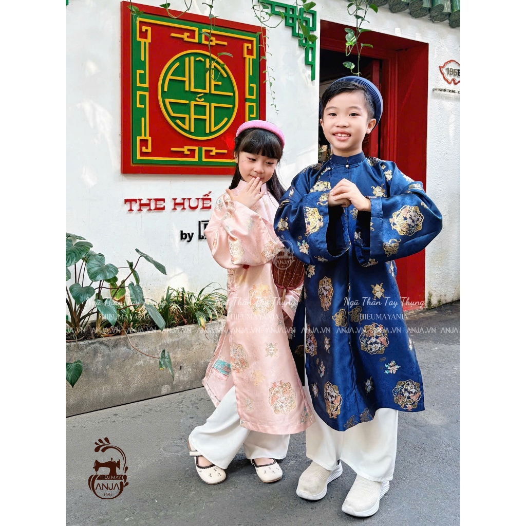 (Cao cấp) Áo dài Việt phục, cổ phục cách tân, Áo tấc, áo ngũ thân tay thụng, người lớn và trẻ em - H