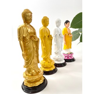 Tượng Phật A Di Đà đứng vàng đất - Cao 25cm