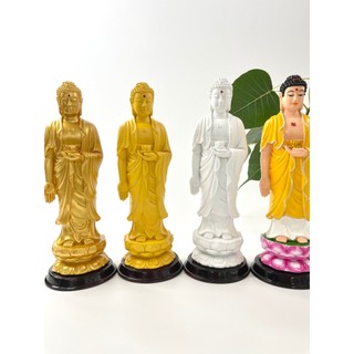 Tượng Phật A Di Đà đứng vàng đất - Cao 25cm